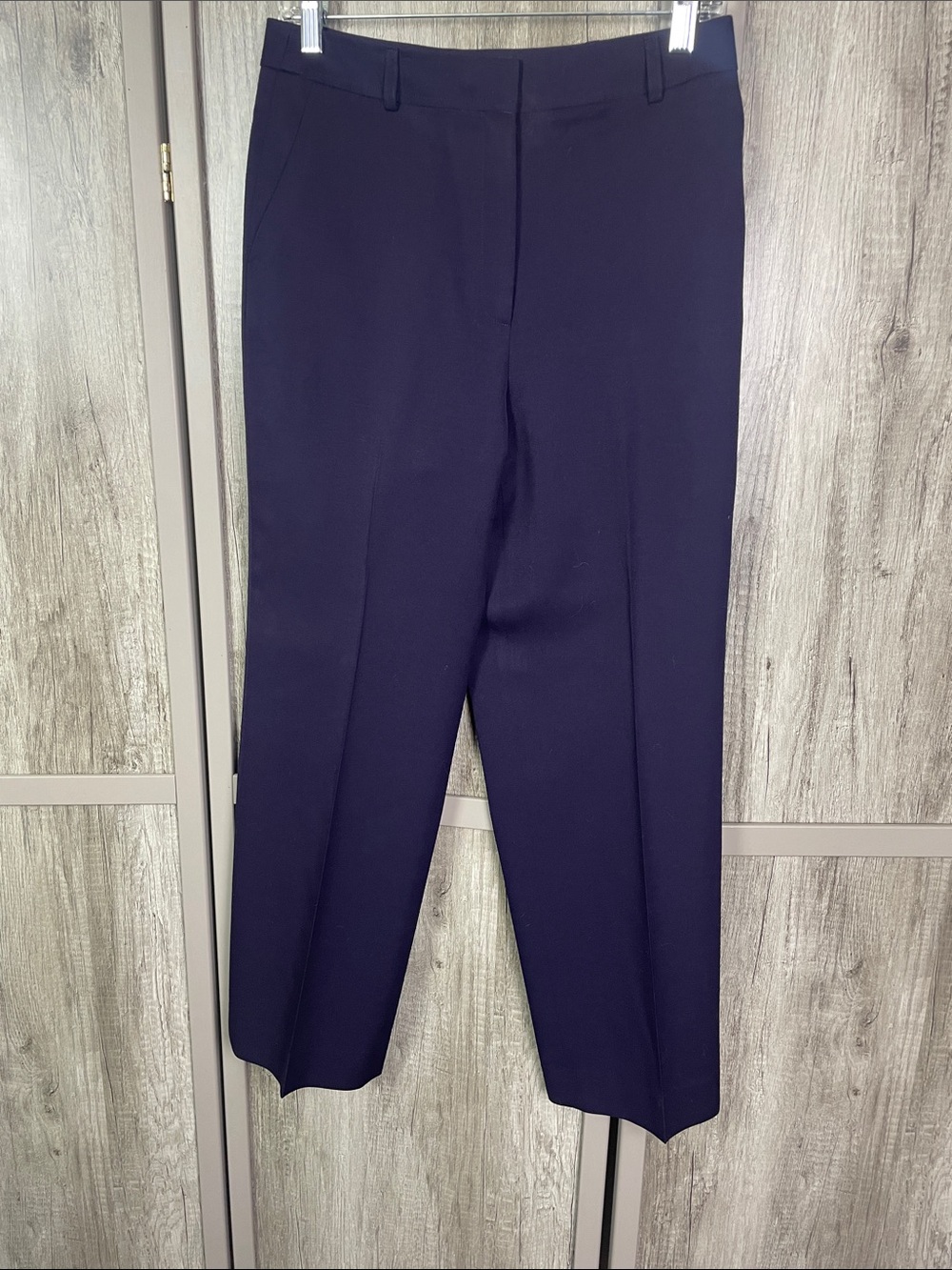 Talbots 100% wool navy dress slacks women's 8P